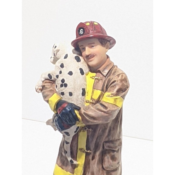 Fireman and Dalmatian Figurine Red Hats of Courage THANK YOU BOY 1999 - Picture 2 of 7